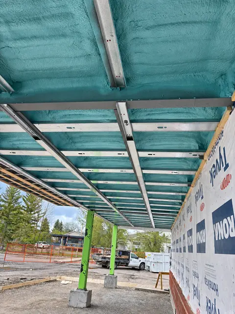 Insulated overhang and metal exterior on a Citadel project
